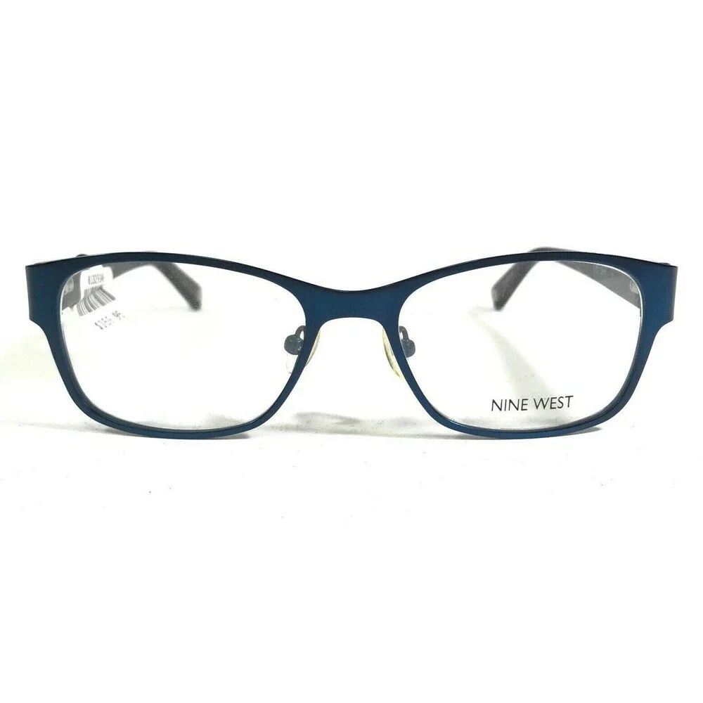 Nine West Eyeglasses Frames NW1050 434 Blue Black Square Cat Eye 50-17-135